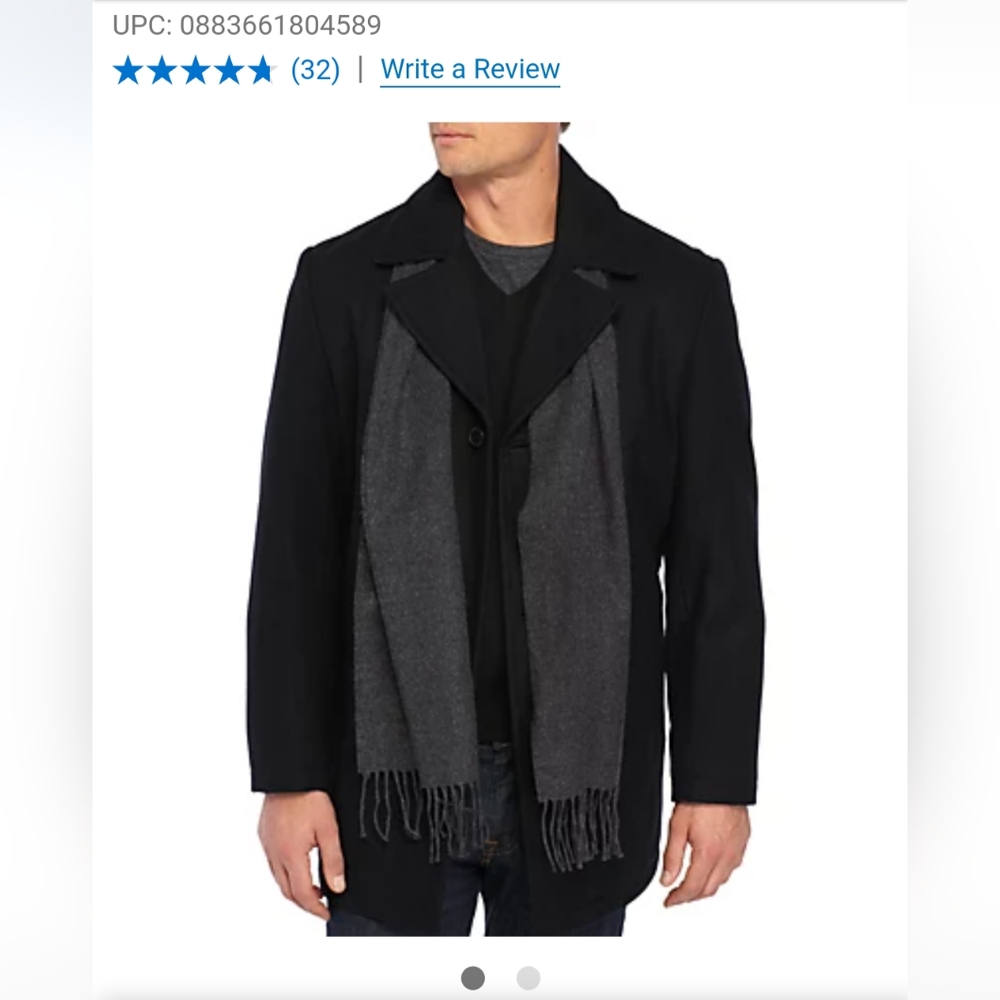 NEW Men's London Fog Coat w/ scarf